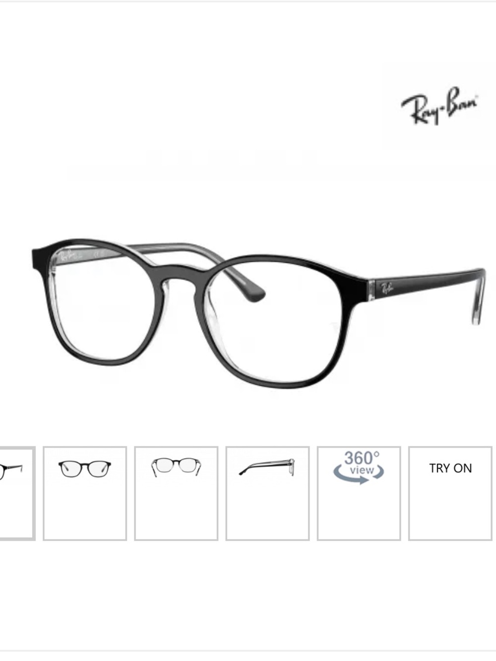 Ray-Ban Black Round Optical Glasses with Clear Lenses